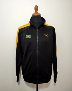 Jamaica Jacket Puma Black Yellow Sz.M Soccer Football Track Jacket Sport Mens