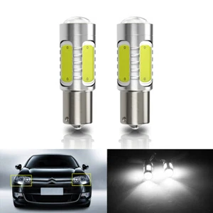 2pc BA15S 1156 Led White Front Indicator For Nissan Navara D22 2009-2015 - Picture 1 of 14