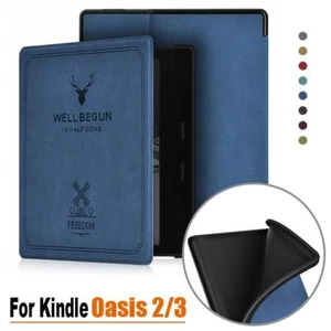 Smart Cover for Amazon Kindle Oasis 2/3 PU Leather Magnetic Auto Sleep/Wake - Picture 1 of 20