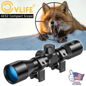 Compact 4X32 Compact Scope Rascal .22 / A|R / Crossbow Airsoft Gun Scope + Mount - Picture 1 of 12