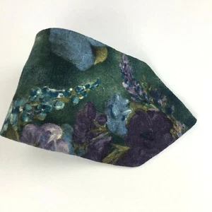 WoodWard USA Men's Tie Silk Multi-color Floral Greens Blues - Picture 1 of 4