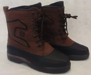 LA CROSSE Men's Sz. 9 Leather & Rubber Outdoors Duck Boots Hunting EUC Excellent - Picture 1 of 8