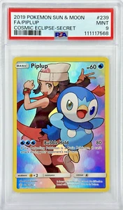 PSA 9 Cosmic Eclipse Piplup (Secret FA) #239 - 2019 Pokemon SM 239/236 - Bild 1 von 1