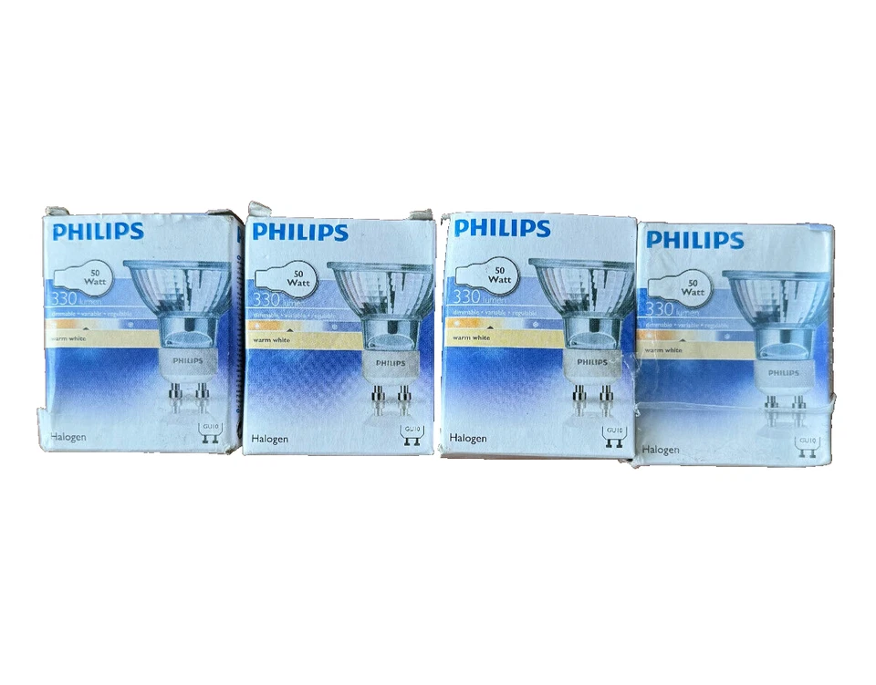 4 PHILIPS Dimmable Variable GU10 LED Light Bulb 50W 330 lumen Warm White Halogen - Image 1 of 1