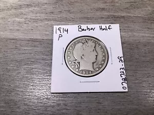 1914-Barber Silver Half Dollar Key Date in Fine Condition 072723-29 - Picture 1 of 4