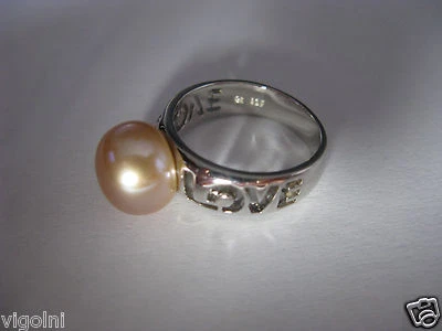 ANILLO HONORA PERLA AMOR HONORRA TALLA 8 RUBOR PLATA SS BRILLO Joyería de diseñador Foto 1 de 2