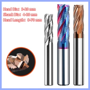 Solid Carbide End Mill 3/4 Flute HRC 55/65 Nano Coated Slot Drills - 3mm to 20mm - Picture 1 of 9