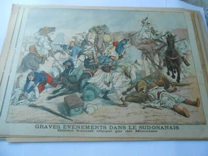 1903 Sud Oranais Convoi francais attaqué par des Marocains Illustration Gravure - Picture 1 of 1