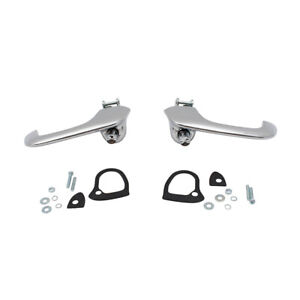 Pair Outside Chrome Door Handles Kit for 1967-1968 Ford Mustang Mercury Cougar