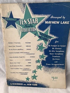 1939 G Schirmer Ten Star Solo Collection of Favorite Melodies for Cornet R13-5 - Picture 1 of 4