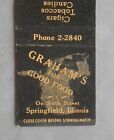1940s Graham's Good Food Cigars Fountain Luncheonette Springfield IL Sangamon Co