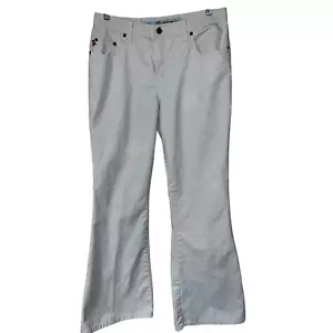 Vintage Mudd Y2K Jeans Junior 13 Flares Carpenter Loop Khaki Mid Rise Millenials - Picture 1 of 13