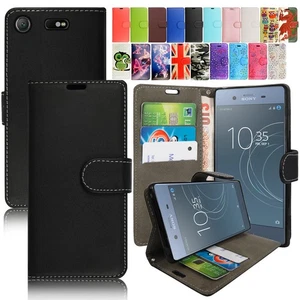 Flip Case For Sony Xperia XZ XZ1 XZ2 XZ3 XZ4 XZ5 Premium Compact Leather Cover - Picture 1 of 17