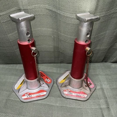 Macaco ajustável de alumínio vermelho grande 3 toneladas suporte mobilidade leve ótimo estado - Imagem 1 de 4