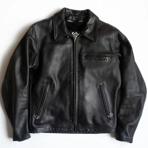 SCHOTT 642/Single Rider's Jacket, Size 38, Leather, Made in the USA  JPN #T0442 - Picture 1 of 7