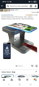 KLIM K2 Mobile Film Scanner 35mm - Positive & Negative Conversion Boxed - Afbeelding 1 van 1