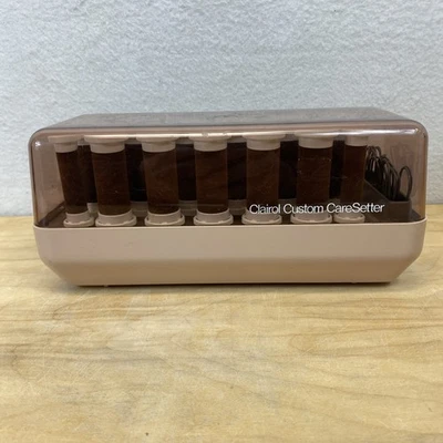 Clairol Custom CareSetter Velvet Hot Rollers W/18 Clips KF-20 Tested Working - Image 1 of 4