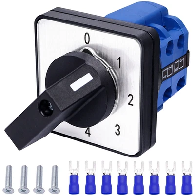 Interruptor de cambio universal 20A 550V 4 posiciones 8 terminales enganche leva giratoria Foto 1 de 4