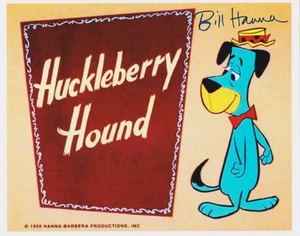 BILL HANNA firmato a mano HUCKLBERRY HOUND 8x10 autentico con coa CARTOON ANIMATION - Foto 1 di 1