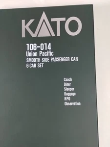 Kato Spur N Zug Glattseite Personenwagen 6 Wagen Set - Union Pacific #106-014 - Bild 1 von 19