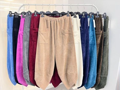 Neu Hose Jogpant Nicki Cord Schlupfhose Stiefelhose   Made Italy Gr. 46,48,50 - Bild 1 von 4