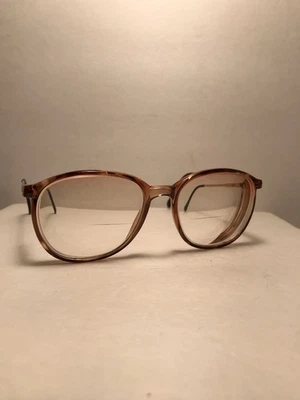 Marco de gafas Luxottica 315 dorado ámbar usado en excelente estado 54-18-135 hecho en Italia Foto 1 de 4