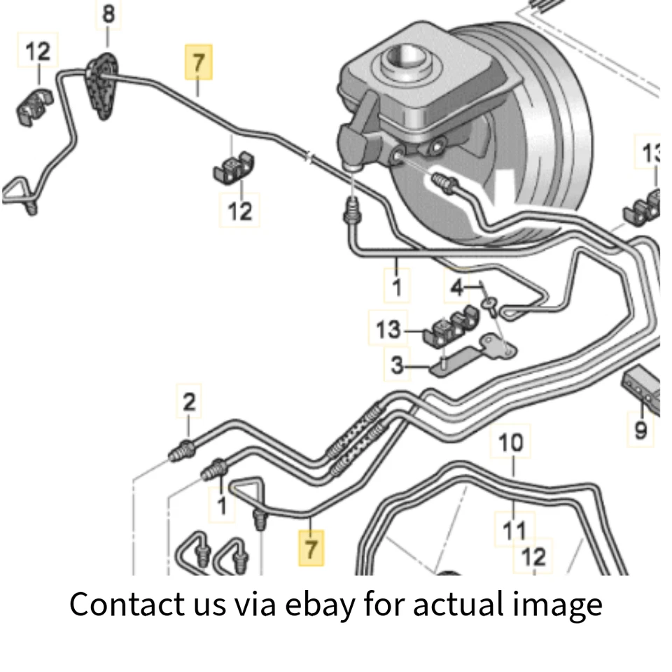 2008–2018 Audi A6 Quattro Brake Line Used OEM 4G0614724E Foto 1 de 4