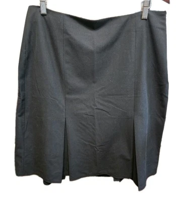 Ограниченное эластичной оборки отделки черный карандаш юбка размер 14 женщин молнии - Изображение 1 из 4