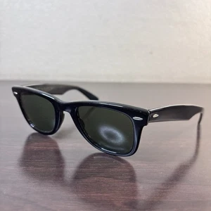 Authentische Vintage USA Ray Ban Bausch & Lomb Wayfarer schwarze B&L 5024 Sonnenbrille - Bild 1 von 18