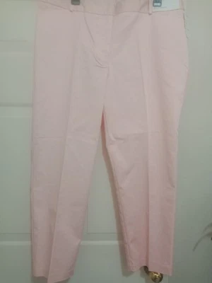 Pantalones para mujer Liz Claiborne rosa Emma hasta el tobillo talla 16 Foto 1 de 4