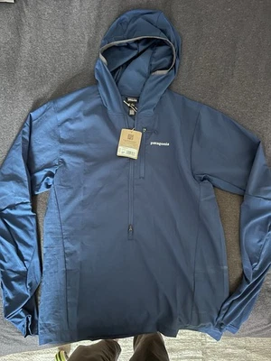 Patagonia Airshed Pro Pullover Running Jacket - Men's Small ~ $139 24192 Blue - Image 1 of 2
