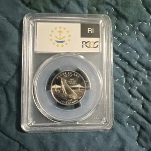 S Rhode Island State Quarter PR 69 DCAM 2001 revestido PCGS - Imagen 1 de 2