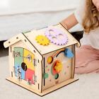Wooden House Montessori Toy 14 in 1 Wooden Activity House Center Toys for Ages 3
