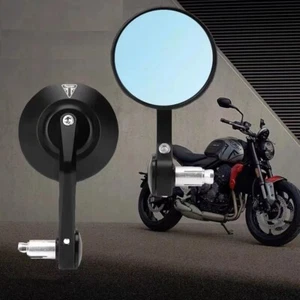 CNC Aluminium Round Bar End Mirrors Triumph Scrambler / street Genuine NCS pair - Foto 1 di 6