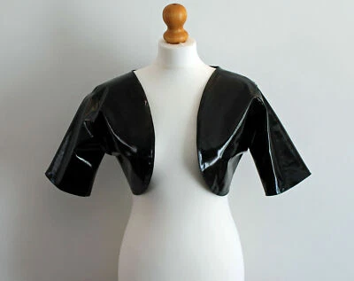 GA shiny black and Red pvc short sleeve shrug jacket all sizes - Image 1 of 3