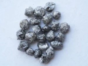 1.00 CT 2PCS Natural Rough Diamond Uncut Grayish Mix Diamond 4.00 - 5.00 MM - Picture 1 of 11