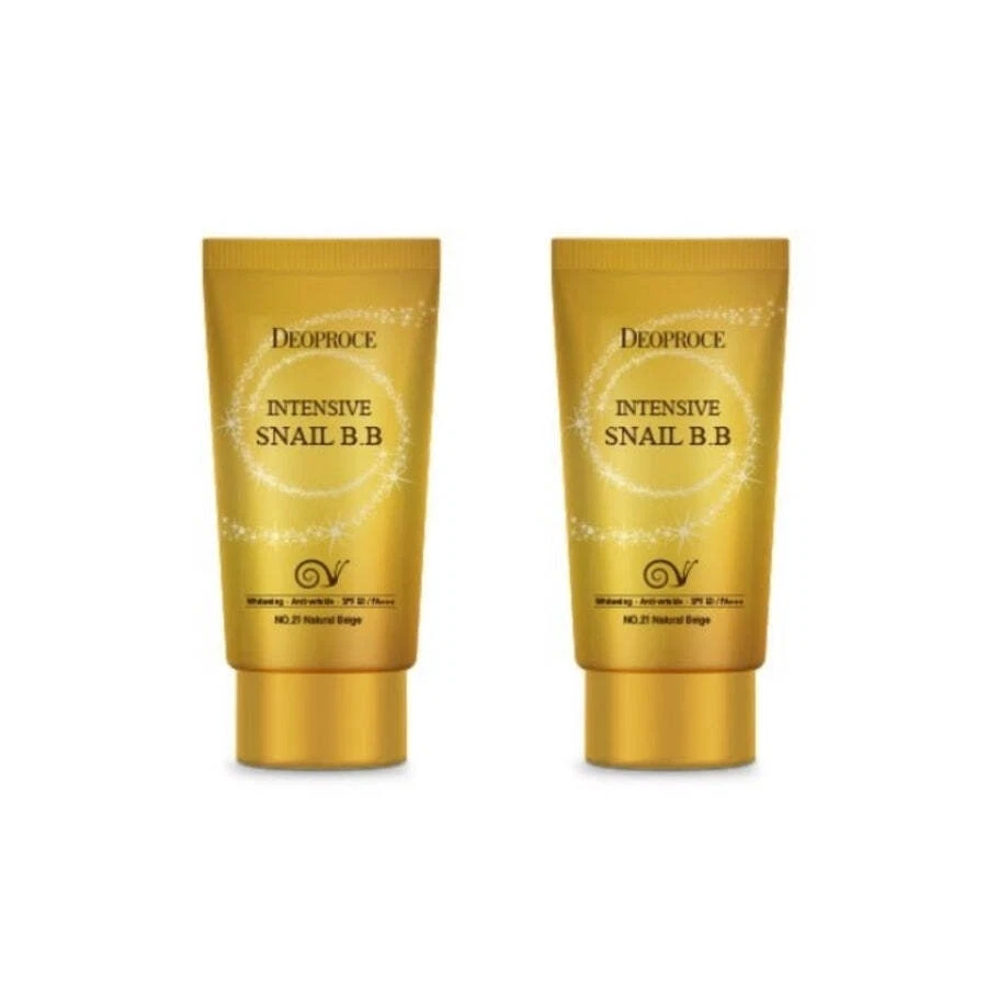 Deoproce Intensive Snail BB Cream No.21 Natural Beige SPF50+ PA+++ 50ml*2Pcs - Image 1 of 1