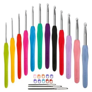 LOOEN Crochet Hooks Soft Rubber Crochet Hook Kit CompleteKnitting Hook for Cr... - Picture 1 of 7