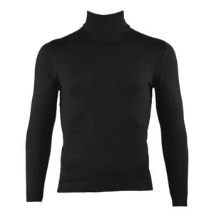 Suéter negro cuello de tortuga Lavane' 501T de ajuste delgado - Imagen 1 de 10