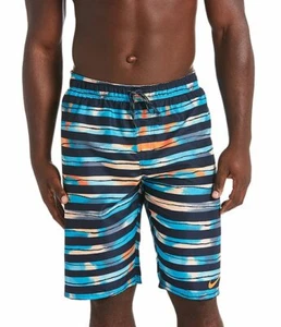 Neu mit Etikett Nike M Blockstreifen Breaker 11" Schwimmen Volley Badehose Orange Pulse NESS9419 849 - Bild 1 von 4