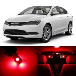 Paquete de 10 luces interiores LED rojas para Chrysler 200 2015-2017 + herramienta de palanca - Imagen 1 de 7
