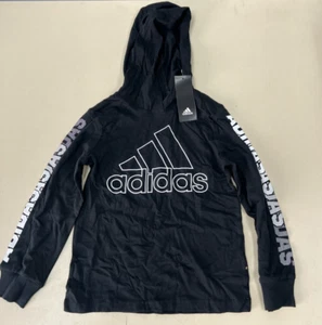 Adidas Black Chop Fade Hooded Sweatshirt Boys' Size 5 - Picture 1 of 6