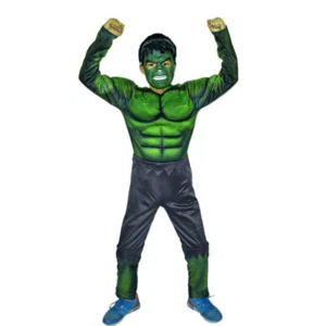 Kids Boys The Hulk Cosplay Jumpsuit Mask Costume Halloween Superhero Outfit|( - Picture 1 of 6
