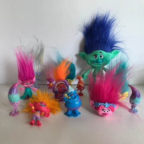 Hasbro DREAMWORKS Trolls Movie Collectible Dolls Figures Toys Lot of 13 Cover