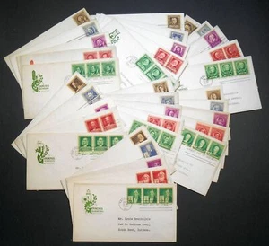 1940 Famous Americans Sc 859-893-5 House of Farnam cachets complete set of 35 - Picture 1 of 9
