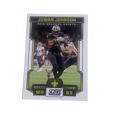 2023 Score Football Juwan Johnson  Card #56 New Orleans Saints - Image 1 of 2