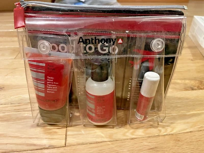 ANTHONY SPORT для мужчин путешествий набор стирка сумка очищающее средство скраб бритья после губ руки BN - Изображение 1 из 4