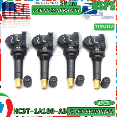 4Pc HC3Z1A189A Tire Pressure Monitor TPMS Sensor For 2017-2019 Ford F-250 315MHz - Image 1 of 4