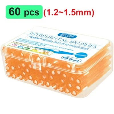 60 Pcs 0.6-1.5mm Interdental Brush Cleaning Between Teeth Oral Care Dental Tools - Image 1 of 4