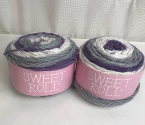 Lot 2 Premier Yarns Sweet Roll Acrylic Yarn  PANSY POP  5oz ea Matching lot New - Picture 1 of 5